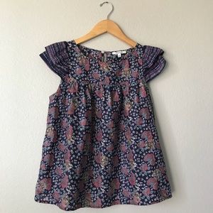 Madewell Chiara Double Ruffle Sleeve Blouse